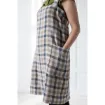 Picture of XS/S, Linen Japanese Apron, checks and stripes pattern colors