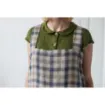 Picture of XS/S, Linen Japanese Apron, checks and stripes pattern colors