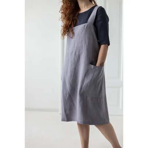 Picture of XL/XXL, Linen Japanese Apron, plain color