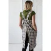 Picture of M/L, Linen Japanese Apron, checks and stripes pattern colors