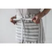 Picture of One size, Linen Mini Cafe Apron, checks and stripes pattern colors