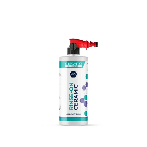 Picture of Gtechniq Marine Rinse-on Ceramic - Marine Coating for Boats -  Yachts & Jet Skis -  Aquatic Safe -  Hose-On -  Rinse-Off for 3 Months Protection -  Repels UV -  Includes Dispenser Nozzle & Hose Connector - 500ml