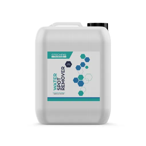 Picture of Gtechniq Marine Water Spot Remover - Removes Water and Silica Spots from your Boat -  Yacht -  Powerboat or Jet Ski -  Safe for All Marine Surfaces -  Maintains Wax -  Coatings or Ceramic -  Spray On Cleaner - 5L