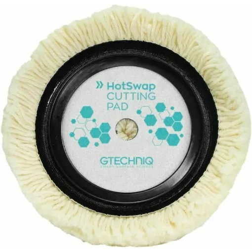 Picture of Gtechniq Natural Wool Hotswap Cutting Pad - For Polishing Machines & 6"/150mm Backing Plates -  for Marine Vessels -  Boats -  Yachts -  Catamarans -  Buffing & Cleaning -  Pad Centring Eliminates Vibration