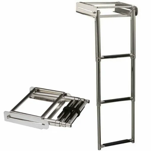 Picture of Telescopic stainless steel retractable ladder