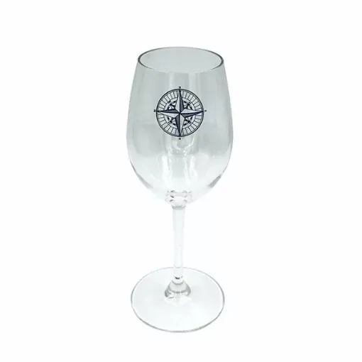 Picture of Blue Sand wine glass in nautical style