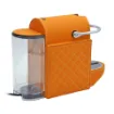 Picture of Collection George Coffee Machine Nespresso Covered In Grained Leather With Diamond Stitching - Col Leather Orange - Gordon & Gaia