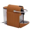 Picture of Collection George Coffee Machine Nespresso Covered In Grained Leather With Striped Stitching - Col Leather Cinnamon - Gordon & Gaia