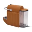 Picture of Collection George Coffee Machine Nespresso Covered In Grained Leather With Striped Stitching - Col Leather Cinnamon - Gordon & Gaia