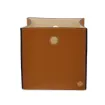 Picture of Collection Lucien Square Light Brown Smooth Leather Basket - Size S -  20cm x  20cm x  20cm - Weight : 700 Gr - Gordon & Gaia