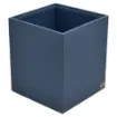 Picture of Collection Armand Ocean Blue Leather Wastepaper Basket - Size Medium -  20,00cm x  20,00cm x  23,50cm - Weight : 950 Gr - Gordon & Gaia