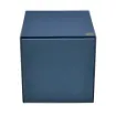 Picture of Collection Armand Ocean Blue Leather Wastepaper Basket - Size Medium -  20,00cm x  20,00cm x  23,50cm - Weight : 950 Gr - Gordon & Gaia