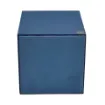 Picture of Collection Armand Blue Leather Wastepaper Basket - Size Medium -  20,00cm x  20,00cm x  23,50cm - Weight : 950 Gr - Gordon & Gaia