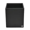 Picture of Collection Armand Black Ebony Leather Wastepaper Basket - Size Medium -  20,00cm x  20,00cm x  23,50cm - Weight : 950 Gr - Gordon & Gaia