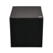 Picture of Collection Armand Black Ebony Leather Wastepaper Basket - Size Medium -  20,00cm x  20,00cm x  23,50cm - Weight : 950 Gr - Gordon & Gaia