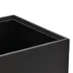 Picture of Collection Armand Black Ebony Leather Wastepaper Basket - Size Medium -  20,00cm x  20,00cm x  23,50cm - Weight : 950 Gr - Gordon & Gaia