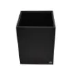 Picture of Collection Armand Black Ebony Leather Wastepaper Basket - Size Large -  23,00cm x  23,00cm x  30,50cm - Weight : 1370 Gr - Gordon & Gaia