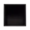 Picture of Collection Armand Black Ebony Leather Wastepaper Basket - Size Large -  23,00cm x  23,00cm x  30,50cm - Weight : 1370 Gr - Gordon & Gaia