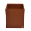 Picture of Collection Armand Light Brown Leather Wastepaper Basket - Size Medium -  20,00cm x  20,00cm x  23,50cm - Weight : 950 Gr - Gordon & Gaia