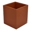 Picture of Collection Armand Light Brown Leather Wastepaper Basket - Size Medium -  20,00cm x  20,00cm x  23,50cm - Weight : 950 Gr - Gordon & Gaia