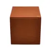 Picture of Collection Armand Light Brown Leather Wastepaper Basket - Size Medium -  20,00cm x  20,00cm x  23,50cm - Weight : 950 Gr - Gordon & Gaia