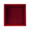 Picture of Collection Armand Red Leather Wastepaper Basket - Size Large -  23,00cm x  23,00cm x  30,50cm - Weight : 1370 Gr - Gordon & Gaia