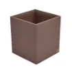 Picture of Collection Armand Taupe Gray Leather Wastepaper Basket - Size Medium -  20,00cm x  20,00cm x  23,50cm - Weight : 950 Gr - Gordon & Gaia