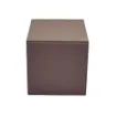 Picture of Collection Armand Taupe Gray Leather Wastepaper Basket - Size Medium -  20,00cm x  20,00cm x  23,50cm - Weight : 950 Gr - Gordon & Gaia