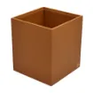 Picture of Collection Armand Cinnamon Leather Wastepaper Basket - Size Medium -  20,00cm x  20,00cm x  23,50cm - Weight : 950 Gr - Gordon & Gaia