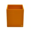 Picture of Collection Armand Orange Leather Wastepaper Basket - Size Medium -  20,00cm x  20,00cm x  23,50cm - Weight : 950 Gr - Gordon & Gaia