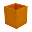 Picture of Collection Armand Orange Leather Wastepaper Basket - Size Medium -  20,00cm x  20,00cm x  23,50cm - Weight : 950 Gr - Gordon & Gaia