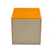 Picture of Collection Armand Orange Leather Wastepaper Basket - Size Medium -  20,00cm x  20,00cm x  23,50cm - Weight : 950 Gr - Gordon & Gaia