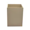 Picture of Collection Armand Beige Leather Wastepaper Basket - Size Large -  23,00cm x  23,00cm x  30,50cm - Weight : 1370 Gr - Gordon & Gaia