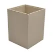 Picture of Collection Armand Beige Leather Wastepaper Basket - Size Large -  23,00cm x  23,00cm x  30,50cm - Weight : 1370 Gr - Gordon & Gaia