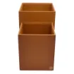 Picture of Collection Armand Cinnamon Leather Wastepaper Basket - Size Large -  23,00cm x  23,00cm x  30,50cm - Weight : 1370 Gr - Gordon & Gaia