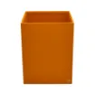 Picture of Collection Armand Orange Leather Wastepaper Basket - Size Large -  23,00cm x  23,00cm x  30,50cm - Weight : 1370 Gr - Gordon & Gaia