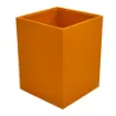 Picture of Collection Armand Orange Leather Wastepaper Basket - Size Large -  23,00cm x  23,00cm x  30,50cm - Weight : 1370 Gr - Gordon & Gaia