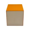 Picture of Collection Armand Orange Leather Wastepaper Basket - Size Large -  23,00cm x  23,00cm x  30,50cm - Weight : 1370 Gr - Gordon & Gaia