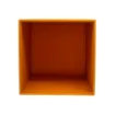 Picture of Collection Armand Orange Leather Wastepaper Basket - Size Large -  23,00cm x  23,00cm x  30,50cm - Weight : 1370 Gr - Gordon & Gaia