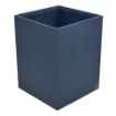 Picture of Collection Armand Ocean Blue Leather Wastepaper Basket - Size Large -  23,00cm x  23,00cm x  30,50cm - Weight : 1370 Gr - Gordon & Gaia