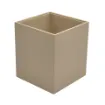 Picture of Collection Armand Beige Leather Wastepaper Basket - Size Medium -  20,00cm x  20,00cm x  23,50cm - Weight : 950 Gr - Gordon & Gaia