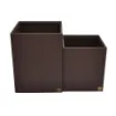 Picture of Collection Armand Dark Chocolate Leather Wastepaper Basket - Size Large -  23,00cm x  23,00cm x  30,50cm - Weight : 1370 Gr - Gordon & Gaia