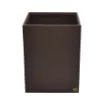 Picture of Collection Armand Dark Chocolate Leather Wastepaper Basket - Size Large -  23,00cm x  23,00cm x  30,50cm - Weight : 1370 Gr - Gordon & Gaia