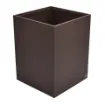 Picture of Collection Armand Dark Chocolate Leather Wastepaper Basket - Size Large -  23,00cm x  23,00cm x  30,50cm - Weight : 1370 Gr - Gordon & Gaia