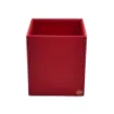 Picture of Collection Armand Red Leather Wastepaper Basket - Size Medium -  20,00cm x  20,00cm x  23,50cm - Weight : 950 Gr - Gordon & Gaia