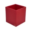 Picture of Collection Armand Red Leather Wastepaper Basket - Size Medium -  20,00cm x  20,00cm x  23,50cm - Weight : 950 Gr - Gordon & Gaia