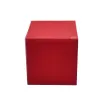 Picture of Collection Armand Red Leather Wastepaper Basket - Size Medium -  20,00cm x  20,00cm x  23,50cm - Weight : 950 Gr - Gordon & Gaia