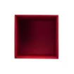 Picture of Collection Armand Red Leather Wastepaper Basket - Size Medium -  20,00cm x  20,00cm x  23,50cm - Weight : 950 Gr - Gordon & Gaia