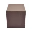 Picture of Collection Armand Taupe Gray Leather Wastepaper Basket - Size Large -  23,00cm x  23,00cm x  30,50cm - Weight : 1370 Gr - Gordon & Gaia