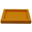 Picture of Collection Marius Square Leather Tray Color Orange - Small Size -  30cm x  30cm x  3,5cm - Frame 2.5cm - Weight : 1110 Gr - Gordon & Gaia